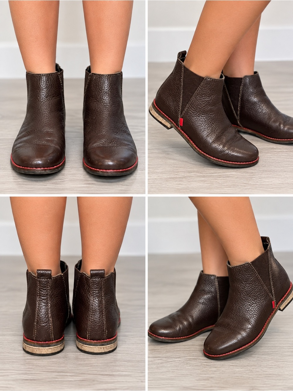 Marc Joseph New York Kids Brown Leather Chelsea Ankle Boots Size 1.5